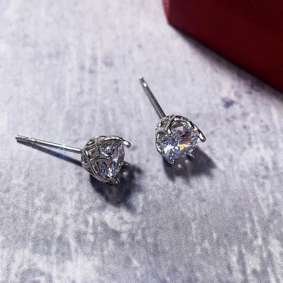 🔵𝟲𝟱%𝗢𝗙𝗙 𝗯𝘂𝗻𝗱𝗹𝗲𝘀 𝟯+🔵 NEW 925 CZ Filigree Round Studs - Picture 7 of 13